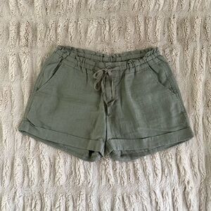 Old Navy Linen Shorts Sage Green